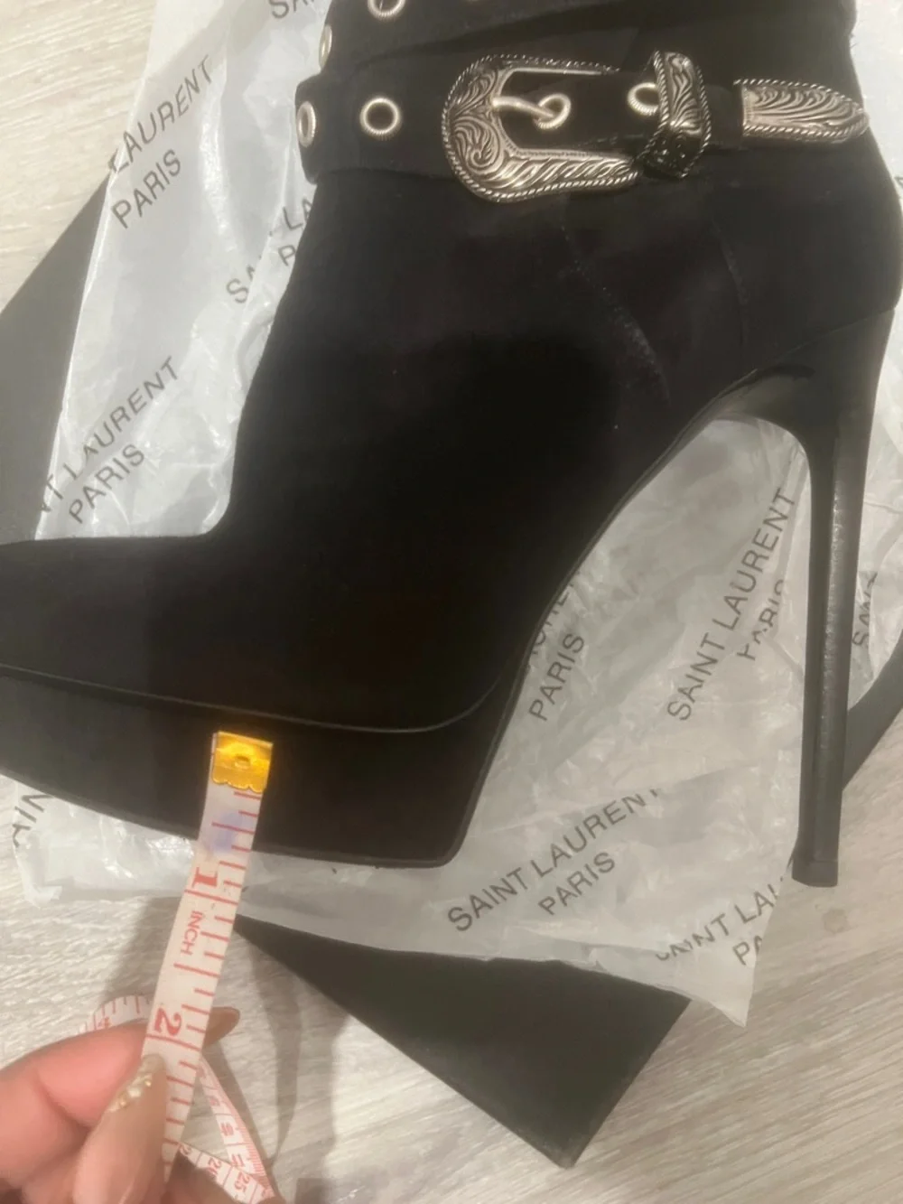 Saint Laurent Black Suede Stiletto Pumps for the Sexy CowGallz 🔥💯 - Picture 9 of 12